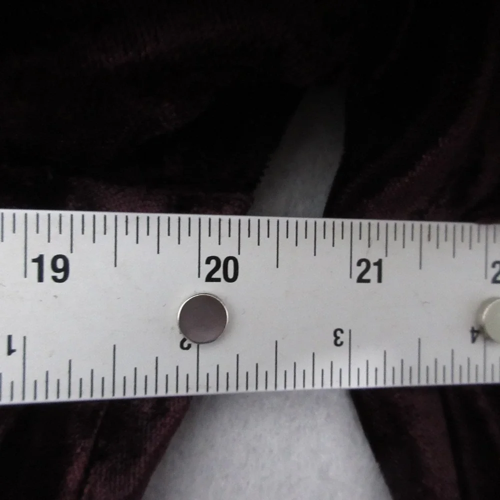 Vintage Liz Claiborne Dress‎ 12 Burgundy Velvet Asian Whimsigoth Midi Grunge 90s